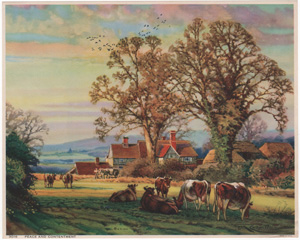 Vintage Calendar Art cows, cattle, livestock, farm life, etc.